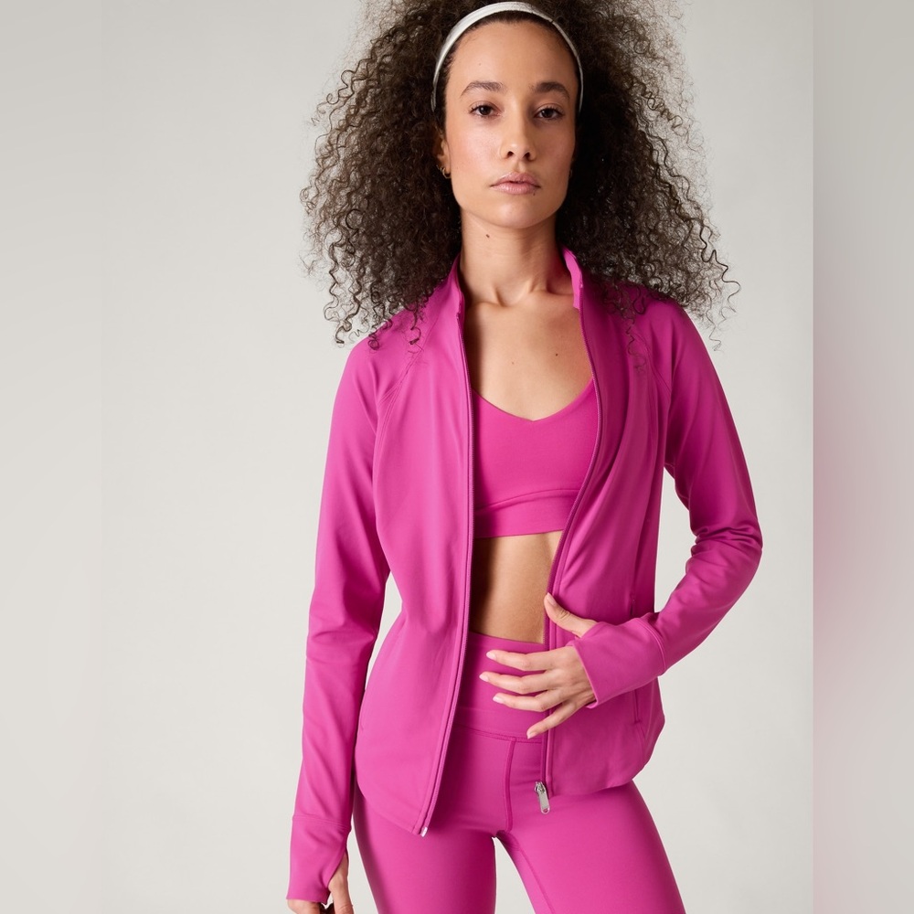Athleta Salutation Jacket Iceplant Pink